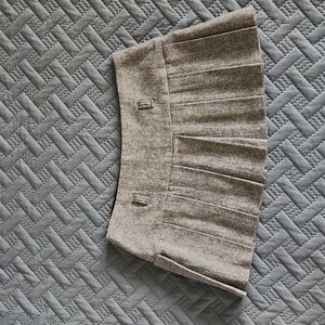 Wool Skater Pleated Skirt